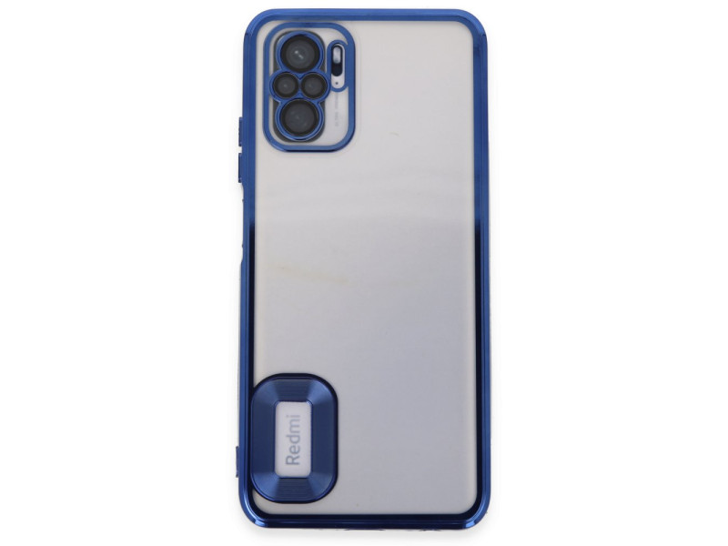 Newface Xiaomi Redmi Note 10S Kılıf Slot Silikon - Mavi