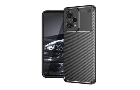 Newface Xiaomi Redmi Note 12 5G Kılıf Focus Karbon Silikon - Siyah