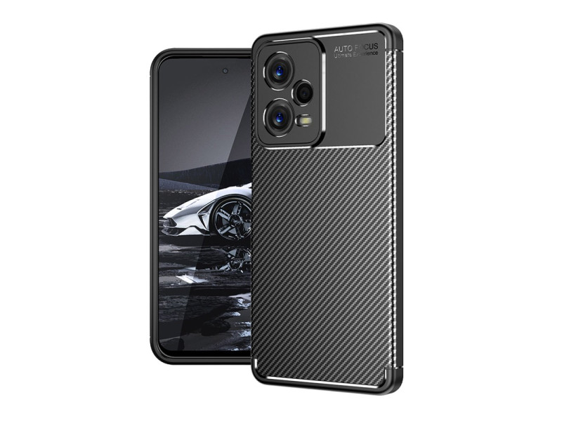 Newface Xiaomi Redmi Note 12 5G Kılıf Focus Karbon Silikon - Siyah