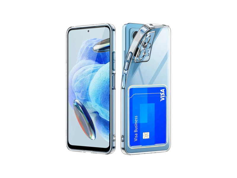 Newface Xiaomi Redmi Note 12 5G Kılıf Kart Şeffaf Silikon - Şeffaf