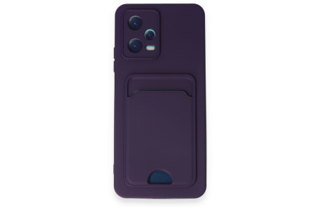 Newface Xiaomi Redmi Note 12 5G Kılıf Kelvin Kartvizitli Silikon - Derin Mor