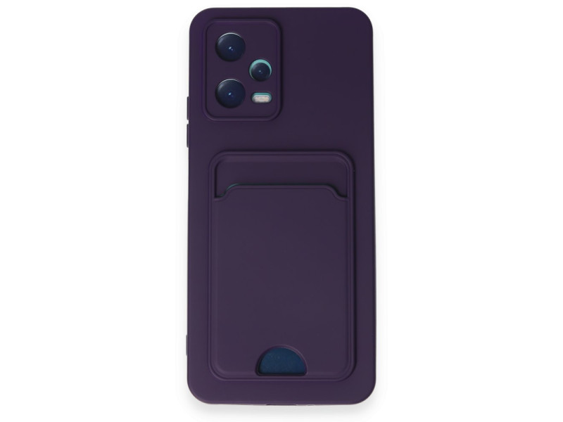 Newface Xiaomi Redmi Note 12 5G Kılıf Kelvin Kartvizitli Silikon - Derin Mor