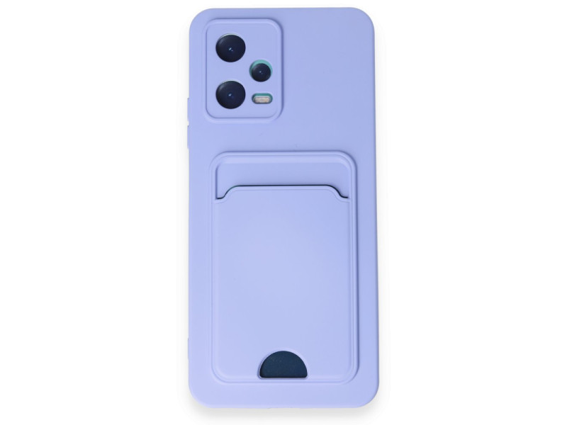 Newface Xiaomi Redmi Note 12 5G Kılıf Kelvin Kartvizitli Silikon - Lila