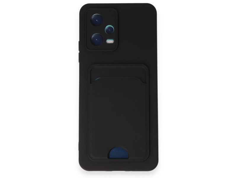 Newface Xiaomi Redmi Note 12 5G Kılıf Kelvin Kartvizitli Silikon - Siyah