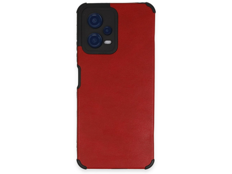 Newface Xiaomi Redmi Note 12 5G Kılıf Loop Deri Silikon - Kırmızı