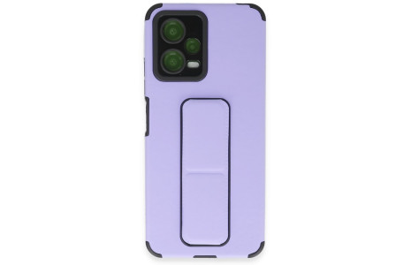 Newface Xiaomi Redmi Note 12 5G Kılıf Mega Standlı Silikon - Lila