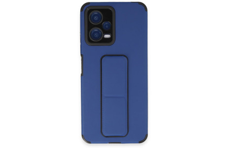 Newface Xiaomi Redmi Note 12 5G Kılıf Mega Standlı Silikon - Mavi