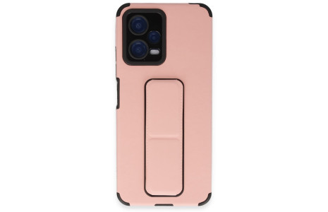 Newface Xiaomi Redmi Note 12 5G Kılıf Mega Standlı Silikon - Pudra