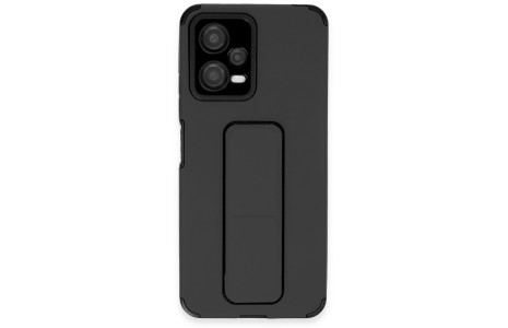 Newface Xiaomi Redmi Note 12 5G Kılıf Mega Standlı Silikon - Siyah