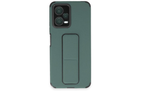 Newface Xiaomi Redmi Note 12 5G Kılıf Mega Standlı Silikon - Yeşil
