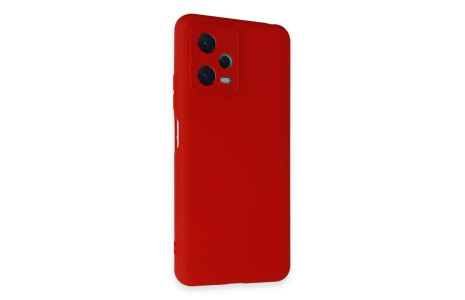 Newface Xiaomi Redmi Note 12 5G Kılıf Nano içi Kadife Silikon - Kırmızı