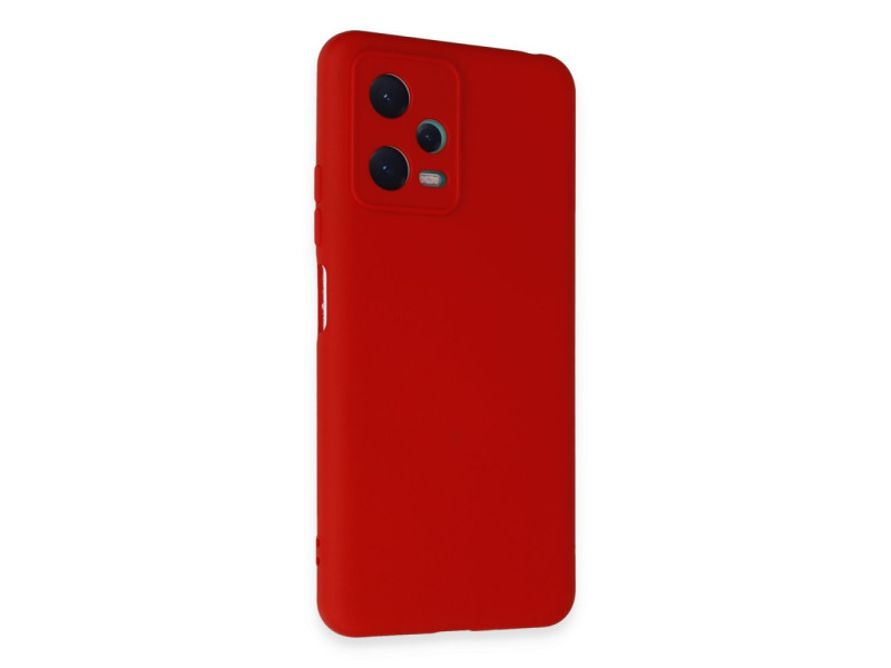 Newface Xiaomi Redmi Note 12 5G Kılıf Nano içi Kadife Silikon - Kırmızı