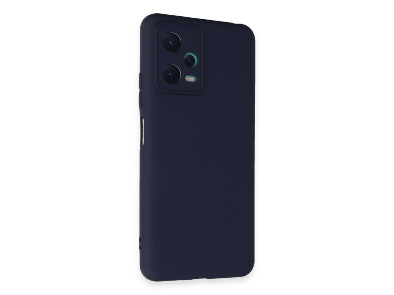 Newface Xiaomi Redmi Note 12 5G Kılıf Nano içi Kadife Silikon - Lacivert