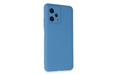 Newface Xiaomi Redmi Note 12 5G Kılıf Nano içi Kadife Silikon - Mavi