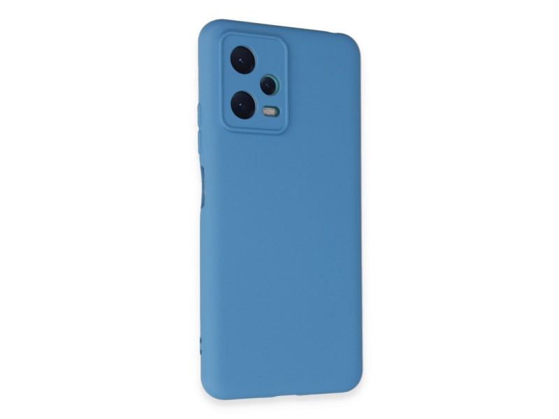 Newface Xiaomi Redmi Note 12 5G Kılıf Nano içi Kadife Silikon - Mavi