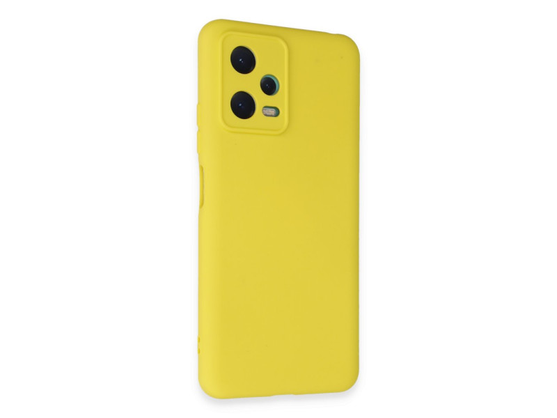 Newface Xiaomi Redmi Note 12 5G Kılıf Nano içi Kadife Silikon - Sarı