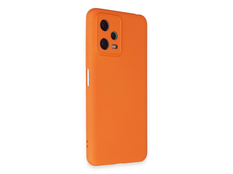 Newface Xiaomi Redmi Note 12 5G Kılıf Nano içi Kadife Silikon - Turuncu