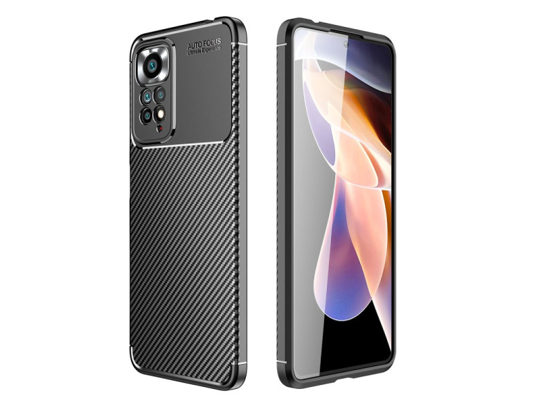 Newface Xiaomi Redmi Note 12 Pro 4G Kılıf Focus Karbon Silikon - Siyah