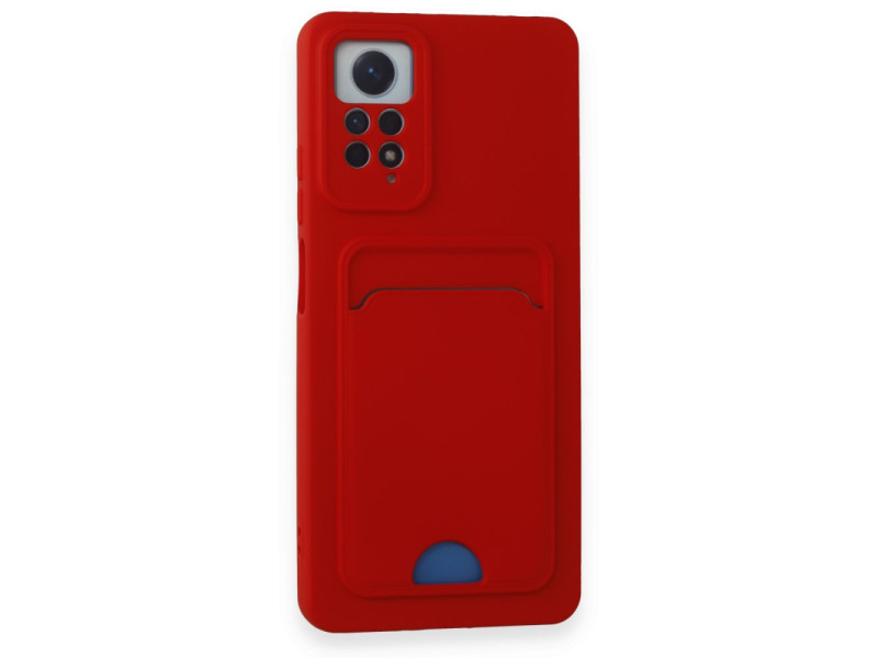 Newface Xiaomi Redmi Note 12 Pro 4G Kılıf Kelvin Kartvizitli Silikon - Kırmızı
