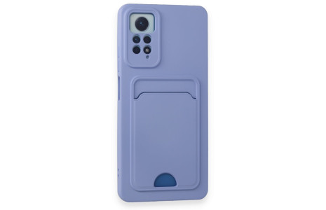 Newface Xiaomi Redmi Note 12 Pro 4G Kılıf Kelvin Kartvizitli Silikon - Lila