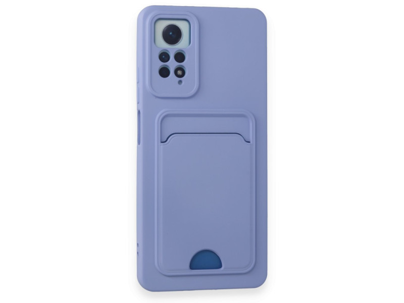 Newface Xiaomi Redmi Note 12 Pro 4G Kılıf Kelvin Kartvizitli Silikon - Lila