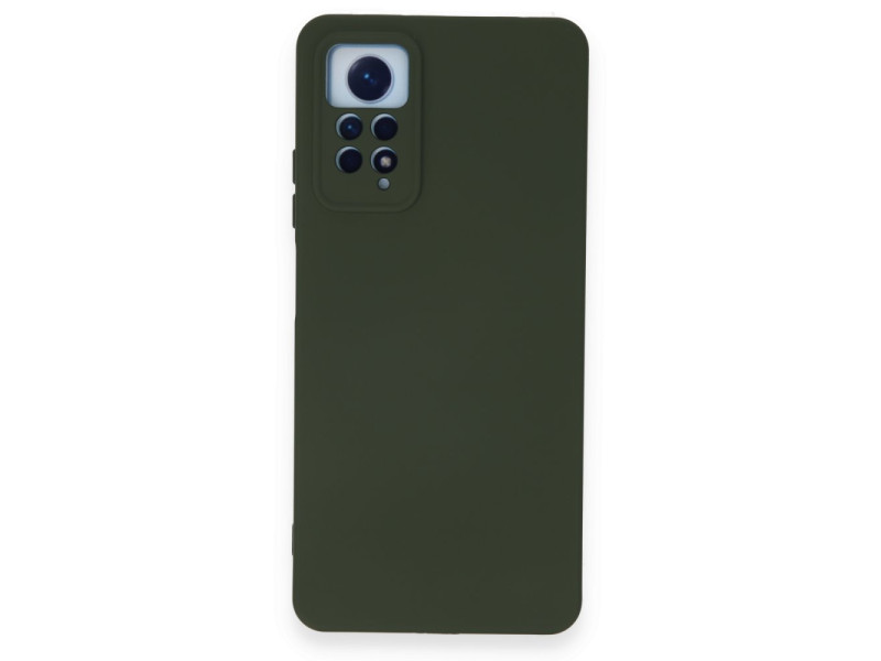 Newface Xiaomi Redmi Note 12 Pro 4G Kılıf Nano içi Kadife Silikon - Koyu Yeşil