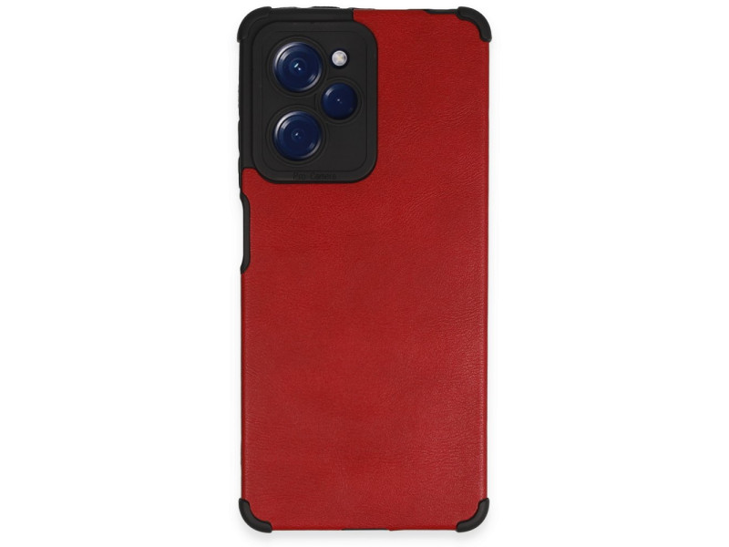 Newface Xiaomi Redmi Note 12 Pro 5G Kılıf Loop Deri Silikon - Kırmızı