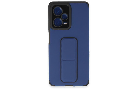 Newface Xiaomi Redmi Note 12 Pro 5G Kılıf Mega Standlı Silikon - Mavi
