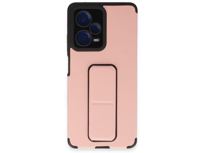 Newface Xiaomi Redmi Note 12 Pro 5G Kılıf Mega Standlı Silikon - Pudra
