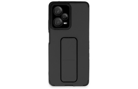 Newface Xiaomi Redmi Note 12 Pro 5G Kılıf Mega Standlı Silikon - Siyah