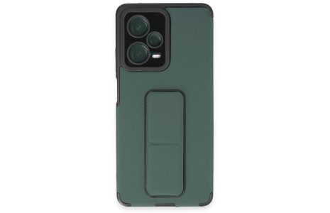 Newface Xiaomi Redmi Note 12 Pro 5G Kılıf Mega Standlı Silikon - Yeşil