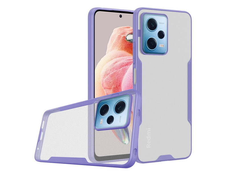 Newface Xiaomi Redmi Note 12 Pro 5G Kılıf Platin Silikon - Lila