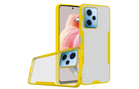 Newface Xiaomi Redmi Note 12 Pro 5G Kılıf Platin Silikon - Sarı
