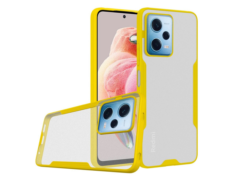 Newface Xiaomi Redmi Note 12 Pro 5G Kılıf Platin Silikon - Sarı