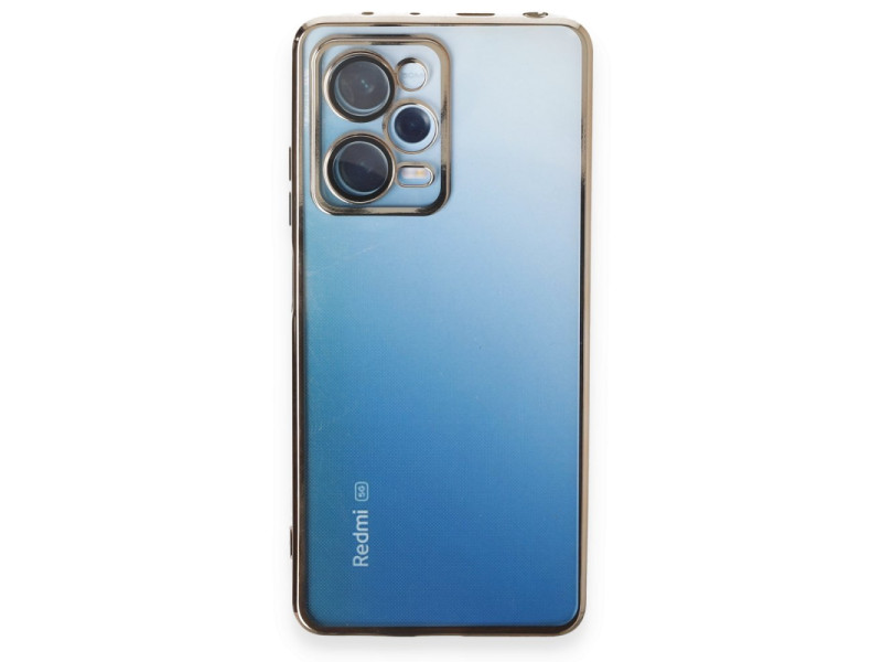 Newface Xiaomi Redmi Note 12 Pro 5G Kılıf Razer Lensli Silikon - Gold