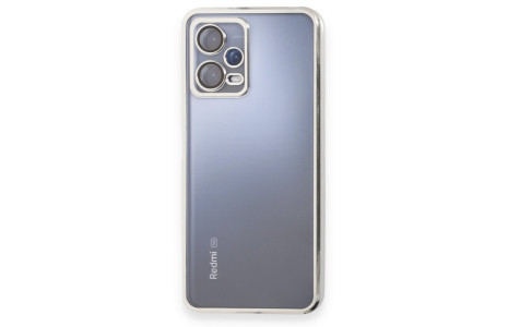 Newface Xiaomi Redmi Note 12 Pro 5G Kılıf Razer Lensli Silikon - Gümüş