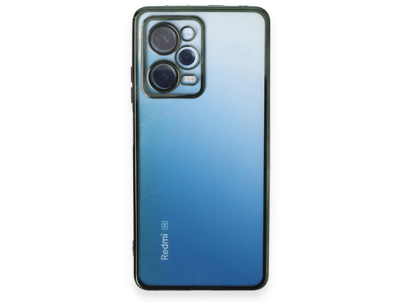 Newface Xiaomi Redmi Note 12 Pro 5G Kılıf Razer Lensli Silikon - Yeşil