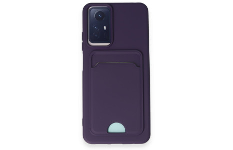 Newface Xiaomi Redmi Note 12S Kılıf Kelvin Kartvizitli Silikon - Derin Mor