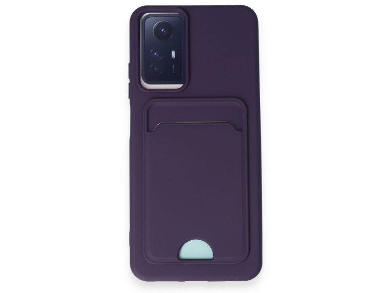 Newface Xiaomi Redmi Note 12S Kılıf Kelvin Kartvizitli Silikon - Derin Mor