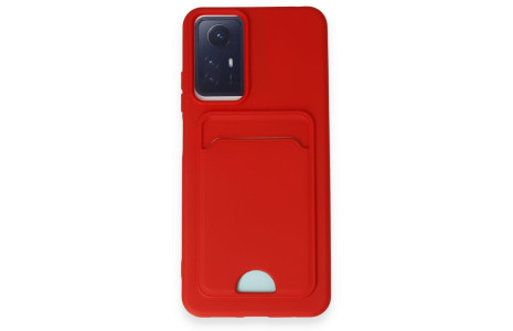 Newface Xiaomi Redmi Note 12S Kılıf Kelvin Kartvizitli Silikon - Kırmızı
