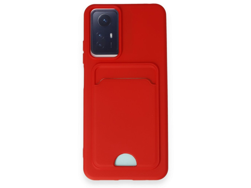 Newface Xiaomi Redmi Note 12S Kılıf Kelvin Kartvizitli Silikon - Kırmızı