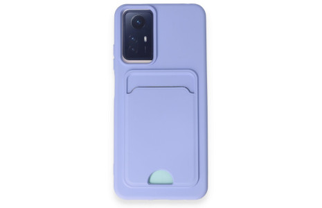 Newface Xiaomi Redmi Note 12S Kılıf Kelvin Kartvizitli Silikon - Lila