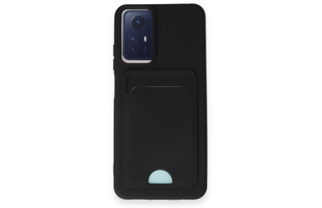 Newface Xiaomi Redmi Note 12S Kılıf Kelvin Kartvizitli Silikon - Siyah