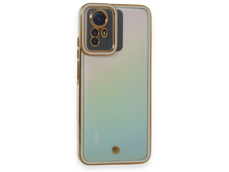 Newface Xiaomi Redmi Note 12S Kılıf Liva Lens Silikon - Beyaz
