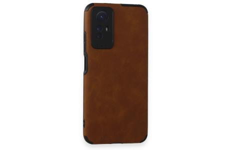 Newface Xiaomi Redmi Note 12S Kılıf Loop Deri Silikon - Kahverengi