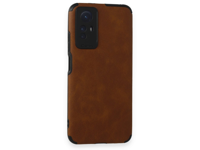 Newface Xiaomi Redmi Note 12S Kılıf Loop Deri Silikon - Kahverengi