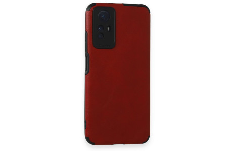 Newface Xiaomi Redmi Note 12S Kılıf Loop Deri Silikon - Kırmızı