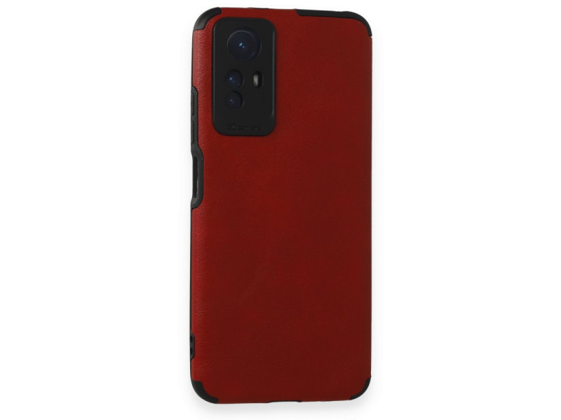 Newface Xiaomi Redmi Note 12S Kılıf Loop Deri Silikon - Kırmızı