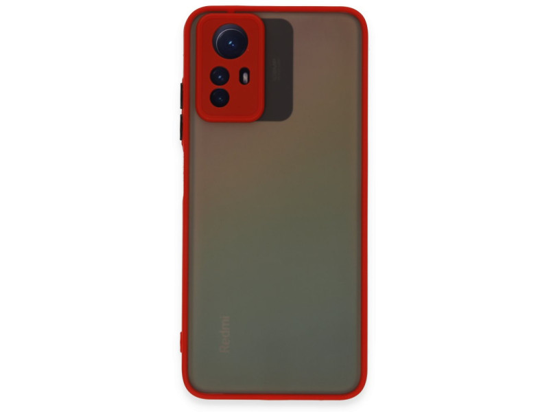 Newface Xiaomi Redmi Note 12S Kılıf Montreal Silikon Kapak - Kırmızı