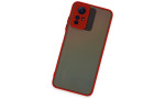 Newface Xiaomi Redmi Note 12S Kılıf Montreal Silikon Kapak - Kırmızı